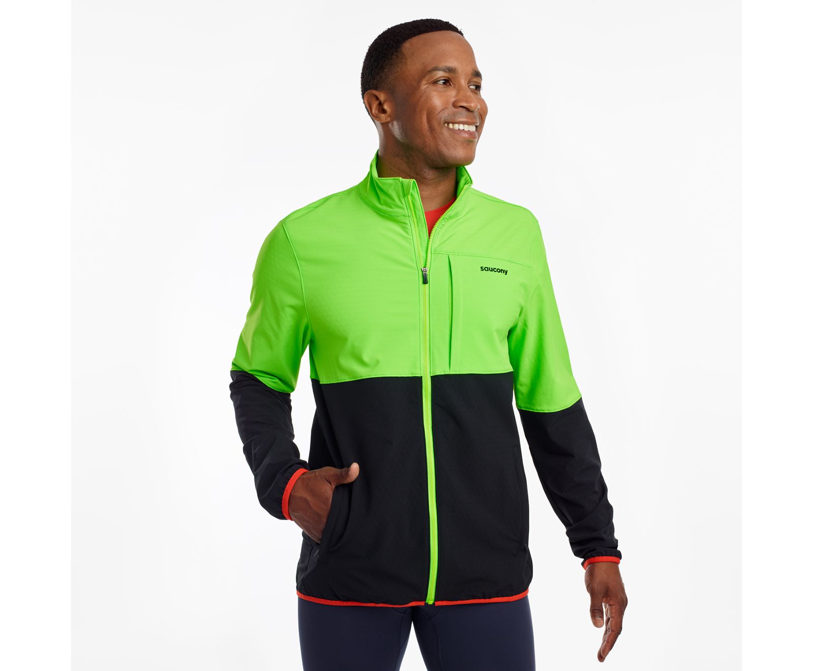 Men\'s Saucony Bluster Jackets Light Green | Singapore 612FDNM